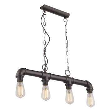 Globo Bayuda Pendelleuchte Schwarz, 4-flammig