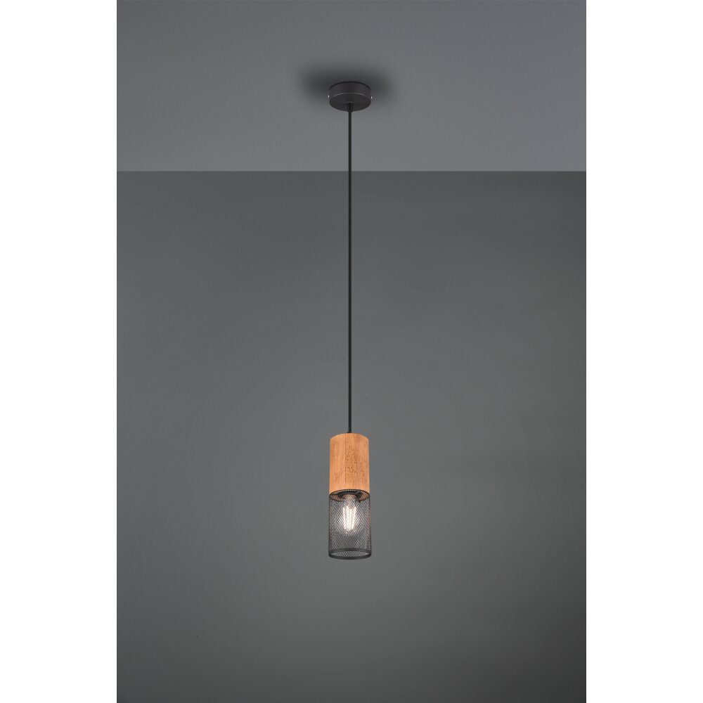 Trio Tosh Pendelleuchte LED Schwarz, 1-flammig main product photo