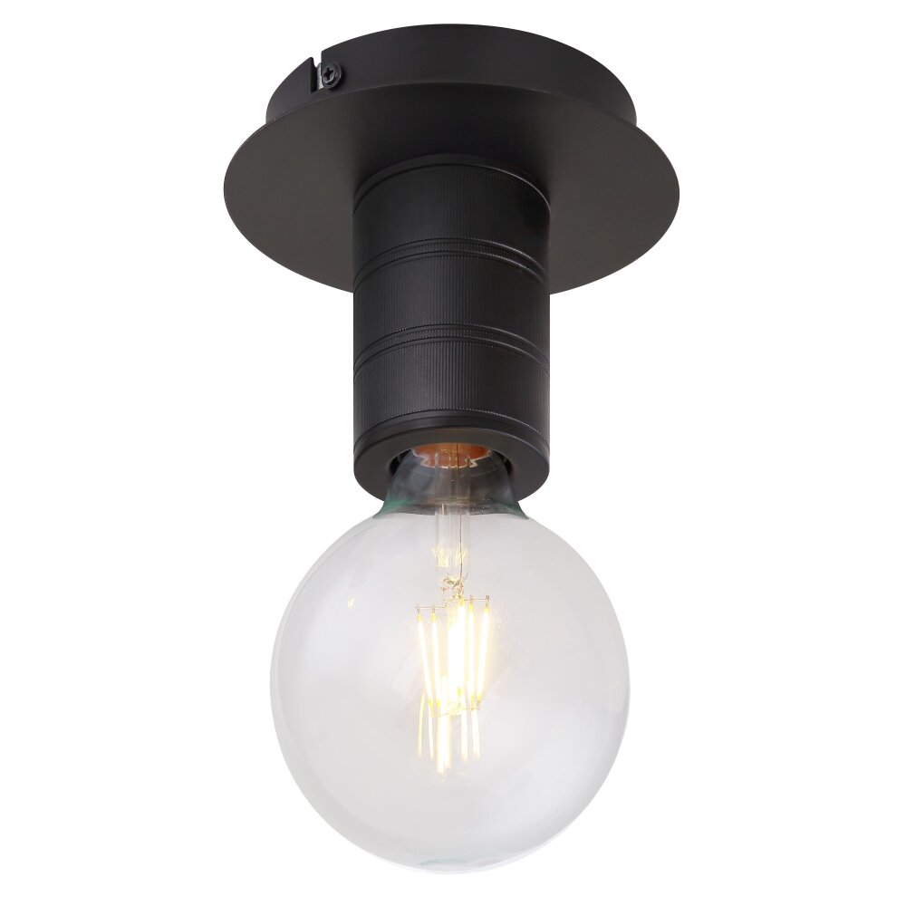 Globo HERMINE Deckenleuchte Schwarz, 1-flammig main product photo