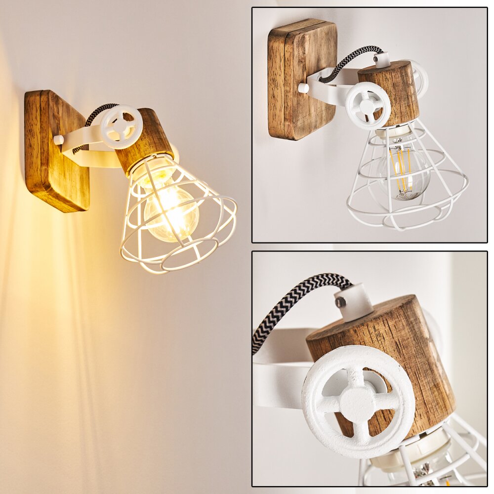 Nifun Wandleuchte Braun, Weiß, 1-flammig main product photo