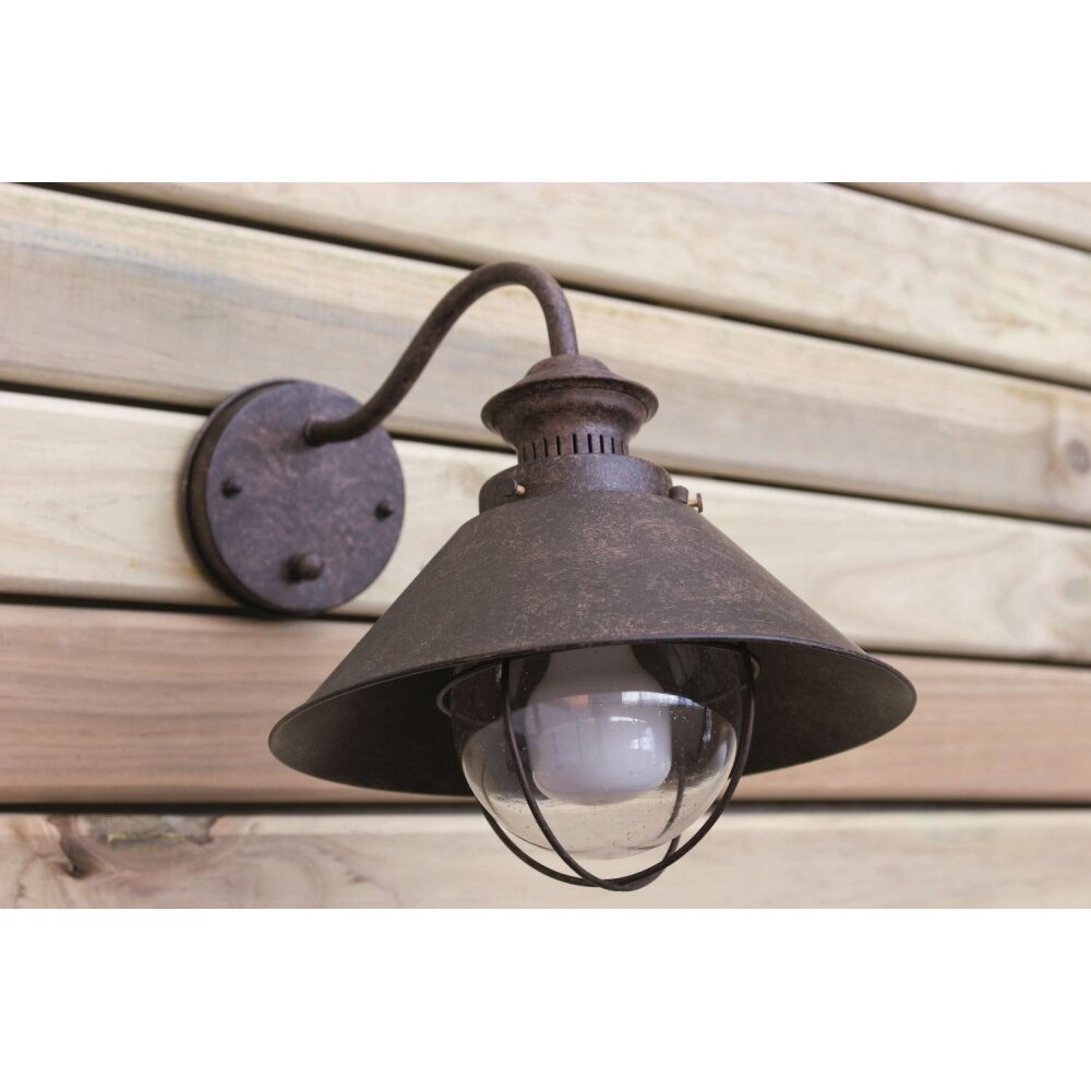 Faro Barcelona Nautica Außenwandleuchte Rostfarben, Schwarz, 1-flammig main product photo