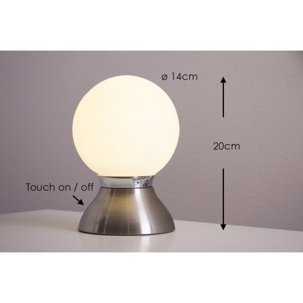 Globo Kitty Tischleuchte Chrom, Nickel-Matt, 1-flammig main product photo