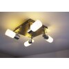 Trio Leuchten CLAPTON Deckenleuchte LED Aluminium, Chrom, Edelstahl, 4-flammig