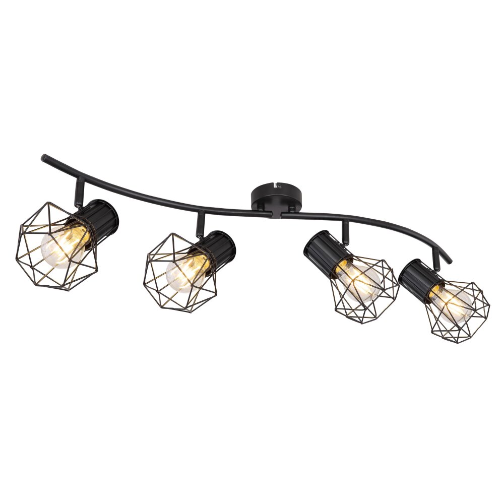 Globo PRISKA Strahler Schwarz, 4-flammig main product photo