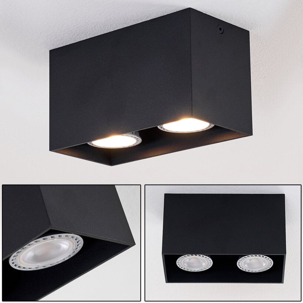 Awuna Deckenleuchte Schwarz, 2-flammig main product photo