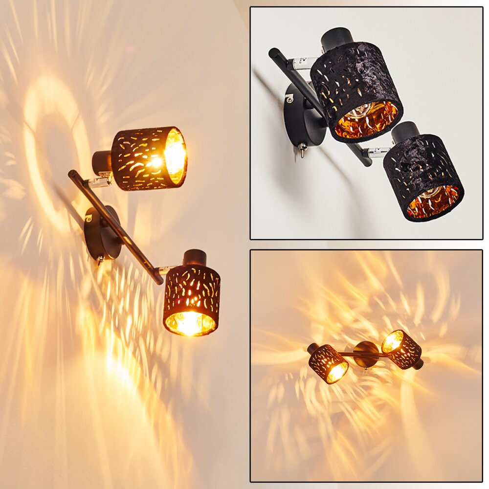 Liared Wandleuchte Schwarz, 2-flammig main product photo