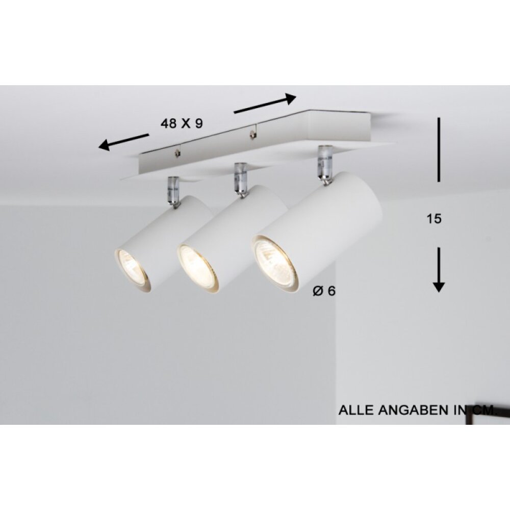 Trio Leuchten MARLEY Deckenleuchte Weiß, 3-flammig main product photo