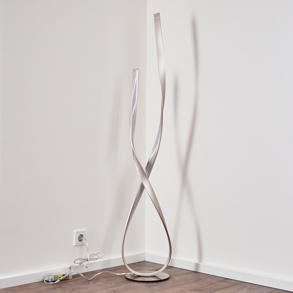 Medle Stehleuchte LED Nickel-Matt, 1-flammig