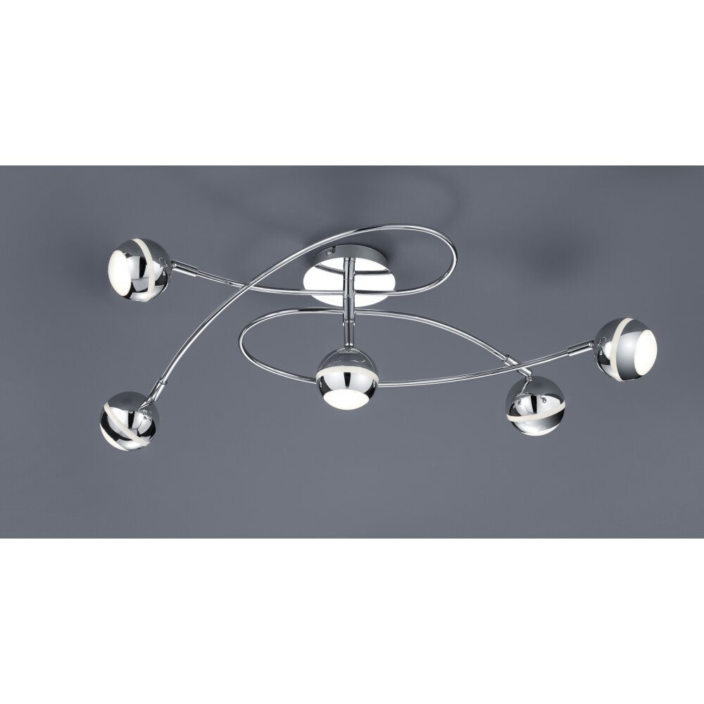 Trio Leuchten BALOUBET Deckenleuchte LED Chrom, 5-flammig main product photo