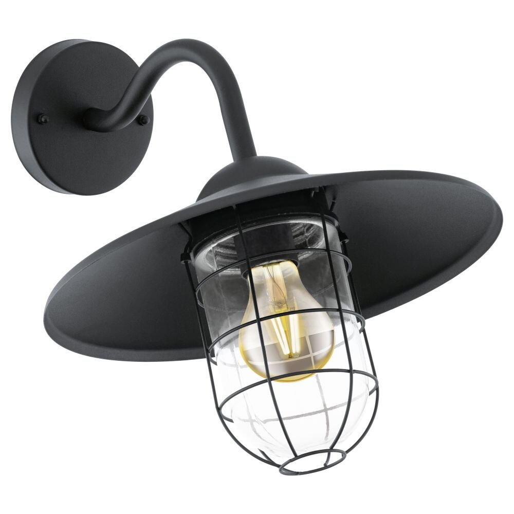 Eglo MELGOA Außenwandleuchte Schwarz, 1-flammig main product photo