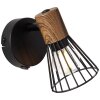 Brilliant Manama Wandspot Holz dunkel, Schwarz, 1-flammig