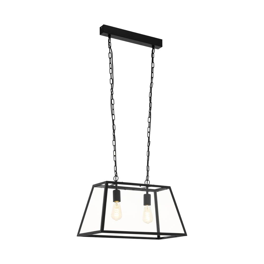 Eglo AMESBURY Hängeleuchte Schwarz, 2-flammig main product photo