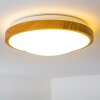 Sora Wood Deckenlampe LED Holz hell, Weiß, 1-flammig