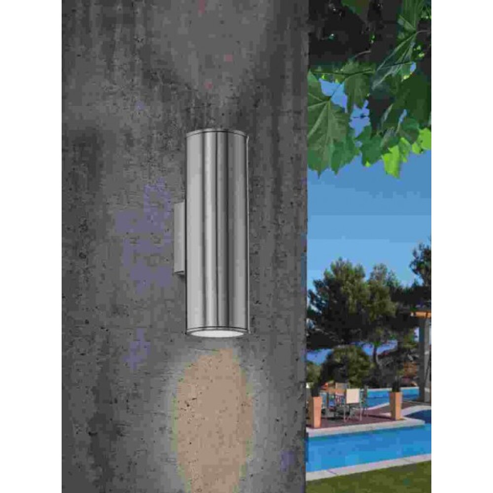 Eglo RIGA Wandaussenleuchte Edelstahl, 2-flammig main product photo