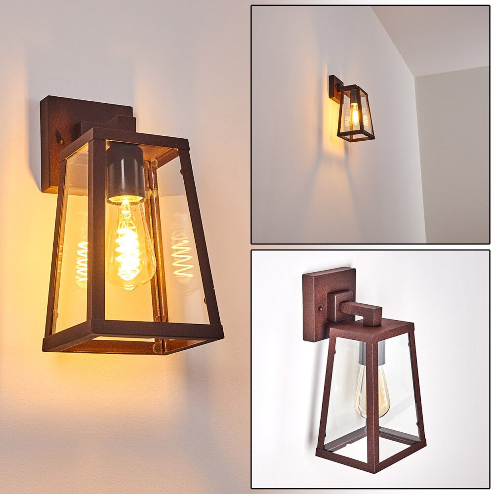 Zakopane Außenwandleuchte Rostfarben, Schwarz, 1-flammig main product photo