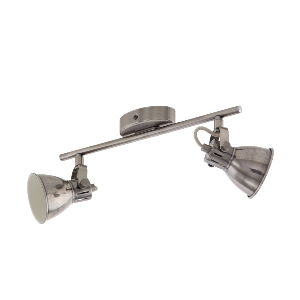 Eglo SERAS Spot LED Dunkelbraun, Nickel-Matt, Rosa, 2-flammig main product photo